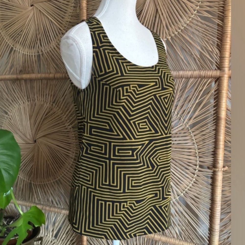 Loeffler Randall Silk Geometric Tank Top
